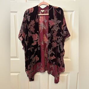 Kori Burgundy Floral Kimono